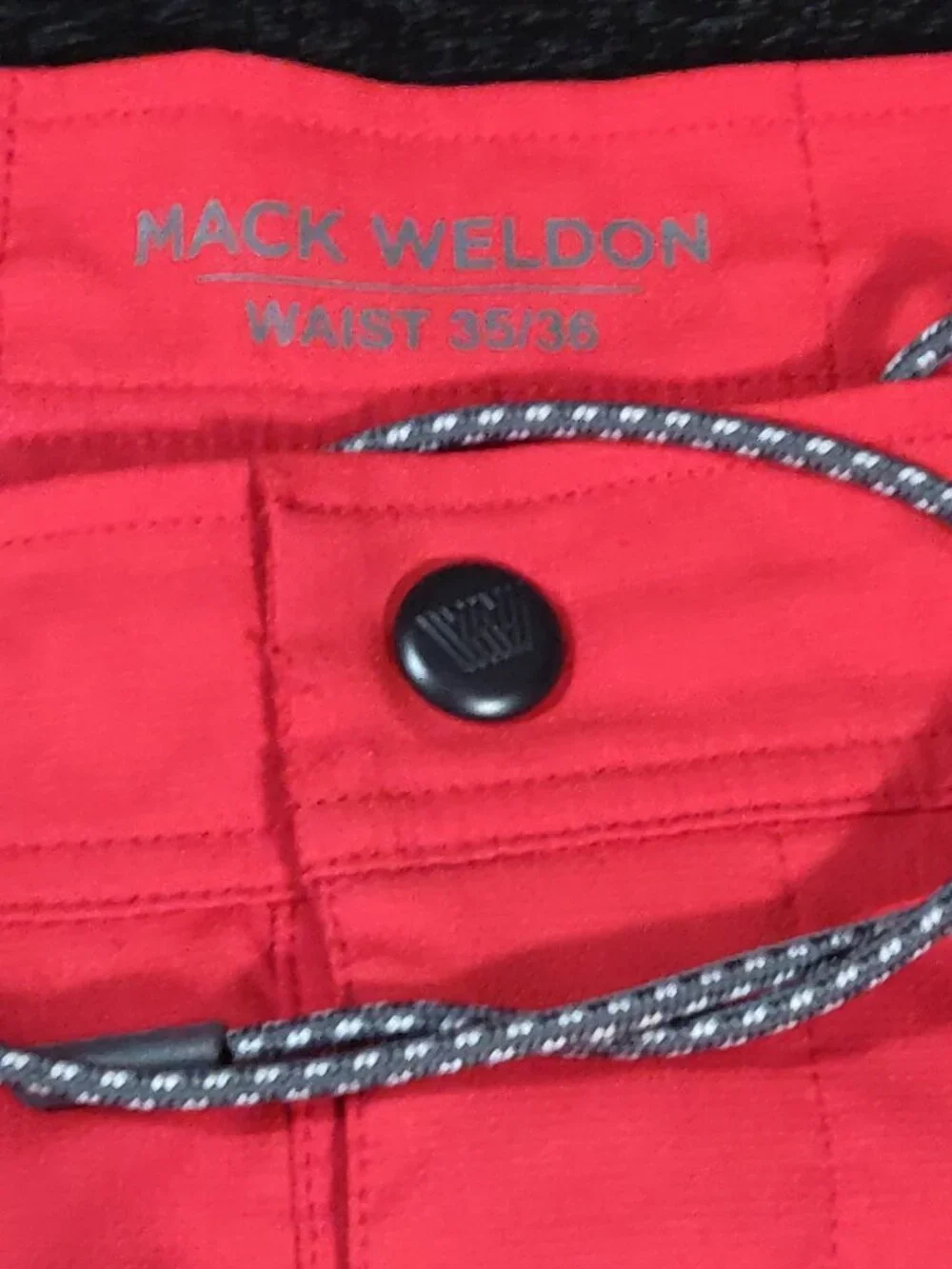 Mack Weldon Swim Board Short In No Fear Red Men's SIZE 35/36